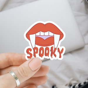 Vampire Sticker Halloween Sticker Goth Stickers Spooky Sticker Spooky Vibes Laptop Sticker Gothic Sticker Vampires Gothic Trick or Treat
