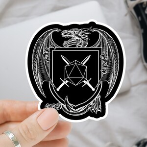 Dragon DND Stickers DND Dice Sticker D20 Sticker Rpg Sticker Tabletop Gaming Sticker Tabletop Rpg Sticker Laptop Sticker