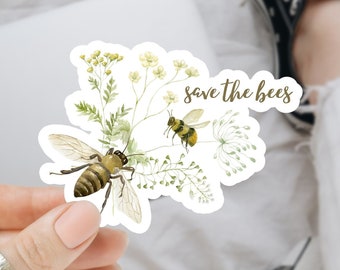 Save the Bees Sticker - Bug Stickers | Bee Stickers | MacBook Stickers | Laptop Stickers | Waterbottle Stickers | Planner Sticker