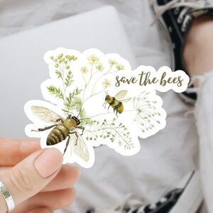 Save the Bees Sticker - Bug Stickers | Bee Stickers | MacBook Stickers | Laptop Stickers | Waterbottle Stickers | Planner Sticker