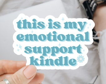 This is My Emotional Support Kindle Sticker Bookish Sticker Kindle Stickers Book Gifts for Book Lovers Reading Sticker Gift for Readers