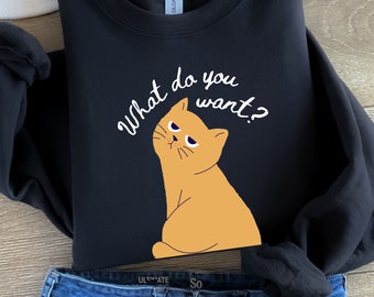 Funny Orange Cat Sweatshirt Cat Lover Gift Introvert Gift Antisocial Sweatshirt Gift for Introverts Homebody Sweatshirt Best Friend Gift