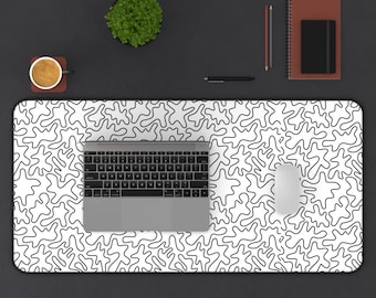 Squiggle Desk Mat Abstract Mat Trendy Workspace Cute Desk Mat Aesthetic Modern Desk Decor Keyboard Mat Large Desk Mat Office Decor