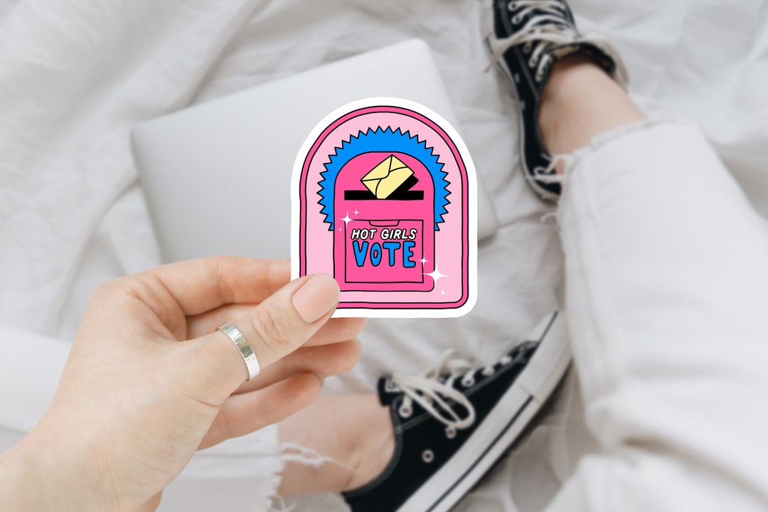 Pink Vote Sticker Hot Girls Vote Sticker Voting Sticker Vote Sticker Feminist Sticker ...