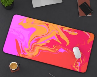 Trendy Psychedelic Desk Mat, Pink Desk Mat, Aesthetic Desk Mat, Trippy Desk Accessory, Cute Workspace, Trendy Workspace, Cool Desk, Desk Pad