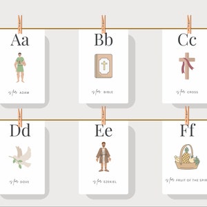 Alphabet Bible Flash Cards | Homeschool • Preschool • Daycare • Sunday School • Playroom | ABC Biblical Flash Card Set *PRINTABLE*