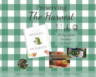Preserving the Harvest Printable - 10-Page Garden & Food Preservation Organization (Digital Download)
