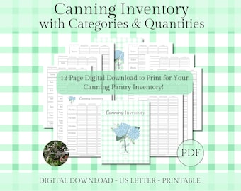 Canning Inventory Printable: 12-Page Home Canning Organizer (PDF Download)