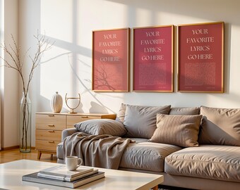 Custom Lyrics Print, Custom Lyrics Art, Lyrics Print, Lyrics Art, Custom, Digital Download, Music Lovers Gift, Wedding Gift, Custom Gift