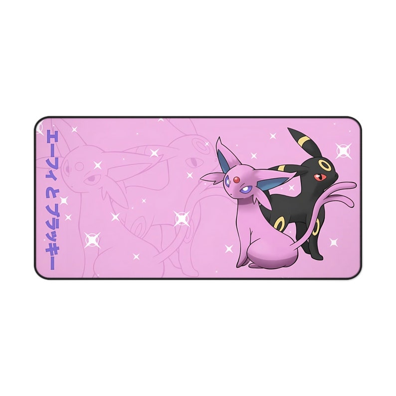 Espeon and Umbreon Gaming Desk Mat, Long Desk Mats, Mousepad, Christmas ...