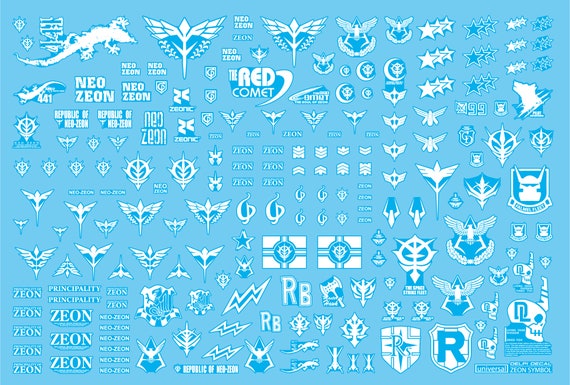 Delpi Decal HG/RG/MG Zeon Universal Century General Use Water