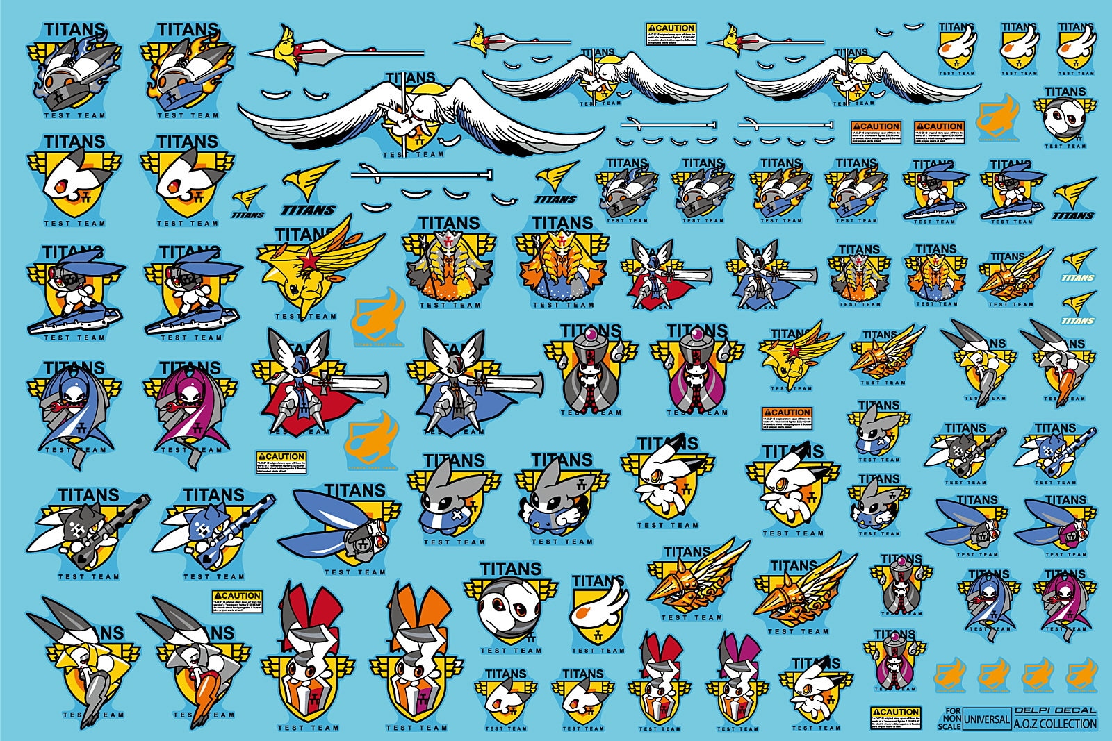 Delpidecal 1/100 & 1/144 Multi Use Advance of Zeta AOZ Water Slide