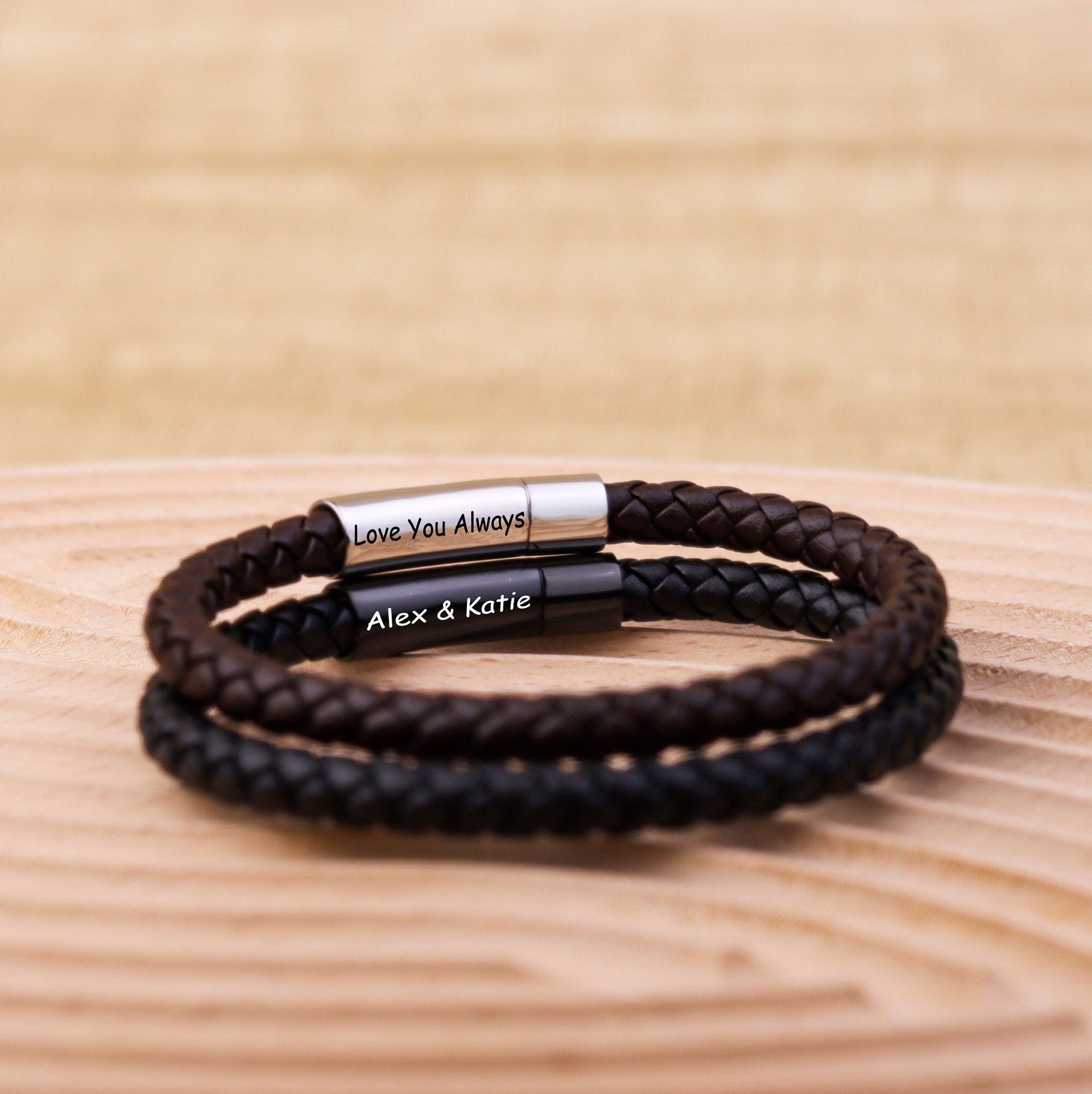 Mens leather hotsell bracelets etsy