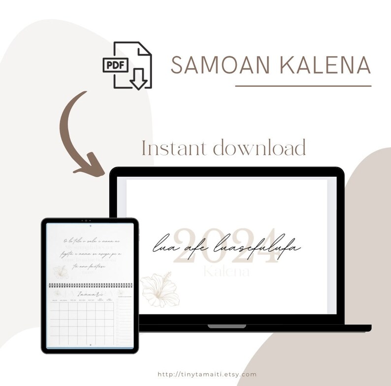 Samoan 2024 Calendar Etsy Australia