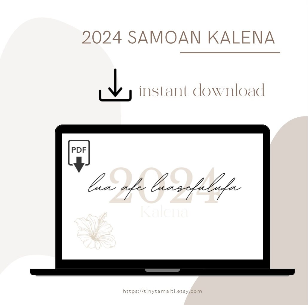 Samoan 2024 Calendar Etsy Australia