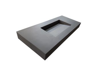 50&quot; Concrete Sink - Ramp Vessel - Customizable - Iron