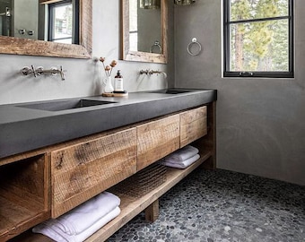 Double Basin Concrete Sink