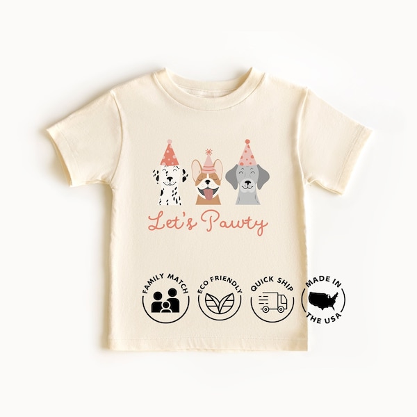 Let's Pawty Puppy Birthday Shirt | let's pawty birthday shirt, dog lets pawty, lets pawty party dog, puppy theme birthday party, puppy pawty