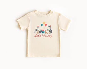 Let's Pawty Puppy Birthday Shirt | let's pawty birthday shirt, dog lets pawty, lets pawty party dog, puppy theme birthday party, puppy pawty
