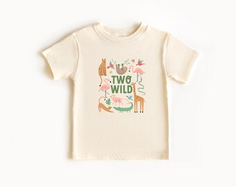 Two Wild Birthday Shirt | Toddler Safari Zoo Animals Tee