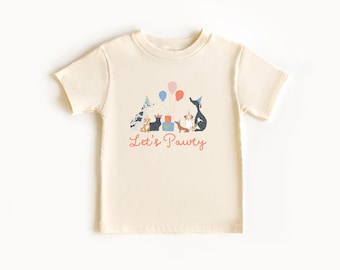 Let's Pawty Puppy Birthday Shirt | let's pawty birthday shirt, dog lets pawty, lets pawty party dog, puppy theme birthday party, puppy pawty