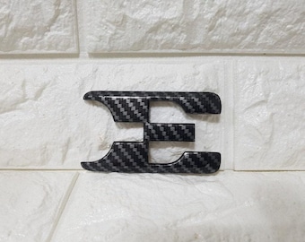 Kia STINGER E Logo Black and Carbon Fiber emblem car badge