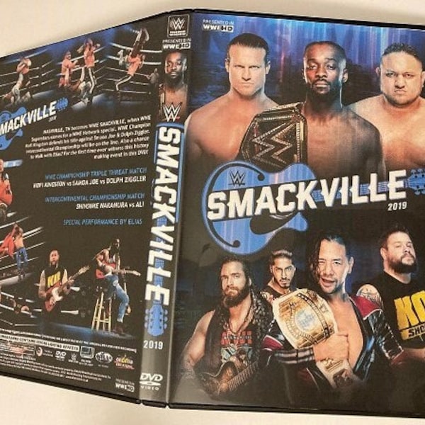 DVD-R WWE Smackville 2019 con grafica della custodia