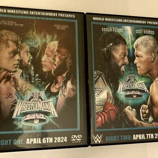 WWE WrestleMania 40 DVD-R [Night 1 & 2] w/Case Artwork