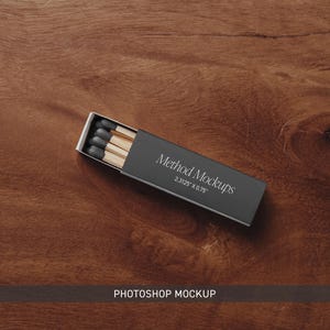 Minimales Streichholzschachtel Mockup PSD | Verpackung & Branding Mockup — Methoden-Mockups