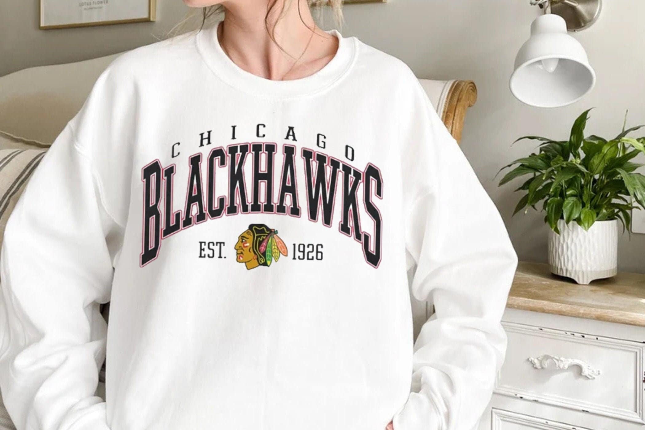 Chicago Blackhawks NHL HOCKEY MILITARY CAMO Women's Cut Size Large/XL Jersey!