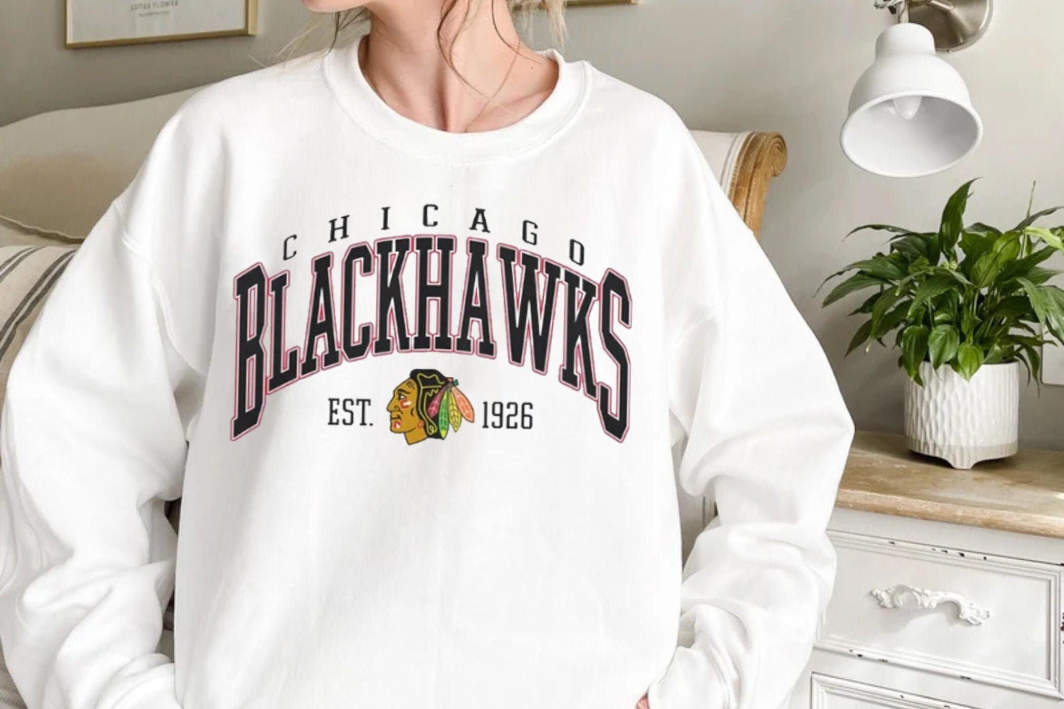 Chicago Blackhawks NHL Sweatshirt Mens L Sewn Hooded Camo Old Time Hockey