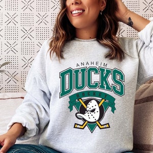 Printify Anaheim Ducks Orange County 90's Vintage NHL Crewneck Sweatshirt 5XL / White