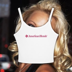 American Blonde Tank Top, Y2k Tank, 90s Baby Tank, Trendy Tshirt, TikTok Tee, Graphic Tank Top, Y2K Tee, Brat Shirt, 90s Tank, Retro Shirt