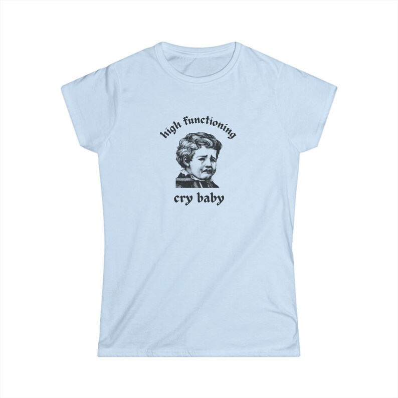 Cry Baby Shirt, 2000s Tshirt, Y2K Tshirt, Y2K baby tee, Coquette, funny baby tee, Meme Shirt, Vintage Tshirt, Trendy Tshirt, Vintage 90s Tee image 5