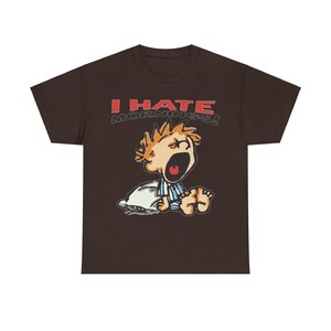 Oversized Vintage I Hate Mornings Tshirt, Retro Cartoon Tshirt, Baggy Fit Graphic Tee, Vintage Tshirt, Trendy Tshirt, Y2K, Vintage 90s Tee afbeelding 5