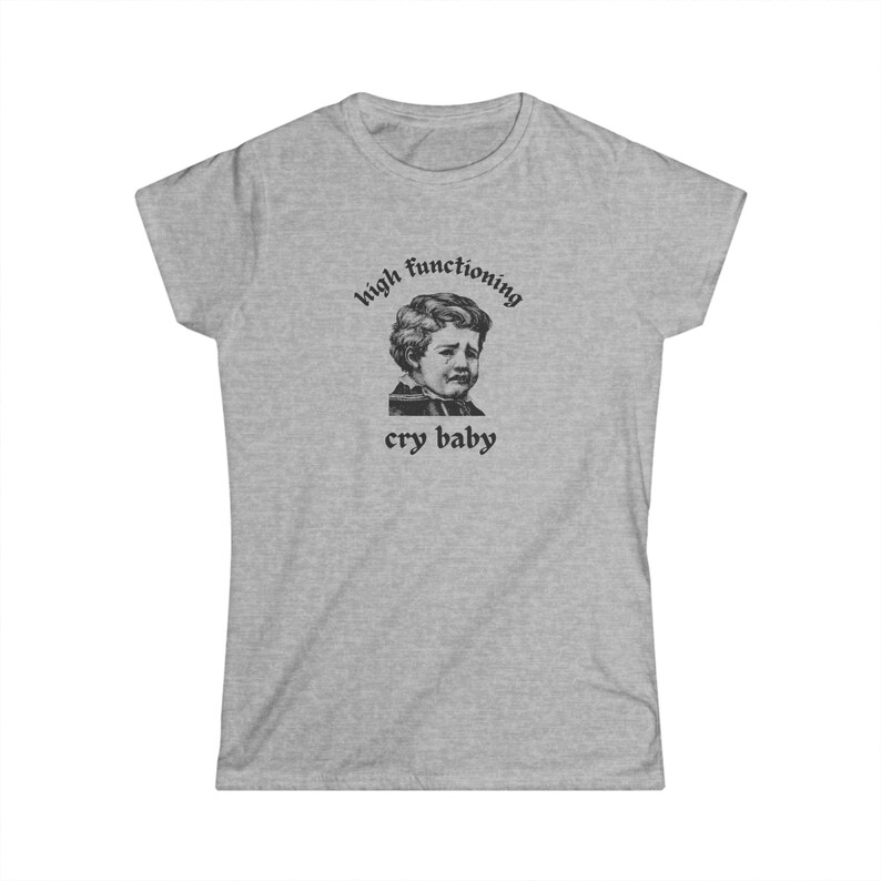 Cry Baby Shirt, 2000s Tshirt, Y2K Tshirt, Y2K baby tee, Coquette, funny baby tee, Meme Shirt, Vintage Tshirt, Trendy Tshirt, Vintage 90s Tee image 6