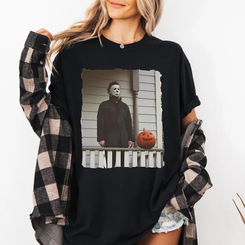 Vintage Michael Myers Halloween Shirt, Retro Horror Tshirt, Baggy Fit Tee, Scary Movie Tee, Meme Shirt, Friday 13th Tshirt, 90s Halloween