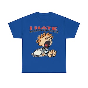 Oversized Vintage I Hate Mornings Tshirt, Retro Cartoon Tshirt, Baggy Fit Graphic Tee, Vintage Tshirt, Trendy Tshirt, Y2K, Vintage 90s Tee afbeelding 8