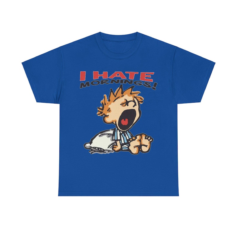 Oversized Vintage I Hate Mornings Tshirt, Retro Cartoon Tshirt, Baggy Fit Graphic Tee, Vintage Tshirt, Trendy Tshirt, Y2K, Vintage 90s Tee afbeelding 8