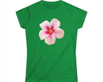 Hibiscus Tropical Flower Y2k Tee, Summer Girl Baby Tee