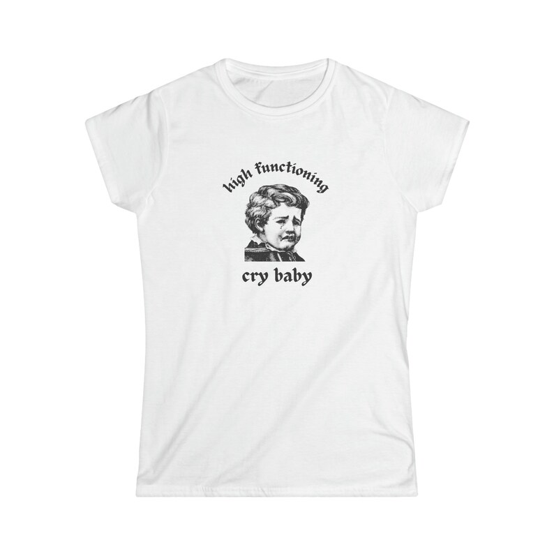 Cry Baby Shirt, 2000s Tshirt, Y2K Tshirt, Y2K baby tee, Coquette, funny baby tee, Meme Shirt, Vintage Tshirt, Trendy Tshirt, Vintage 90s Tee image 2