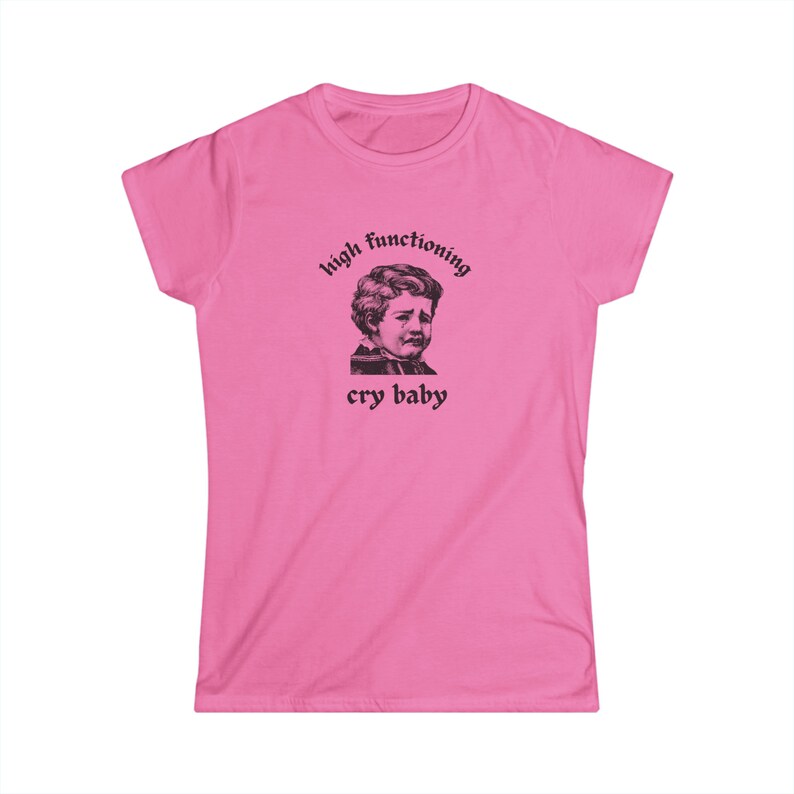 Cry Baby Shirt, 2000s Tshirt, Y2K Tshirt, Y2K baby tee, Coquette, funny baby tee, Meme Shirt, Vintage Tshirt, Trendy Tshirt, Vintage 90s Tee image 7