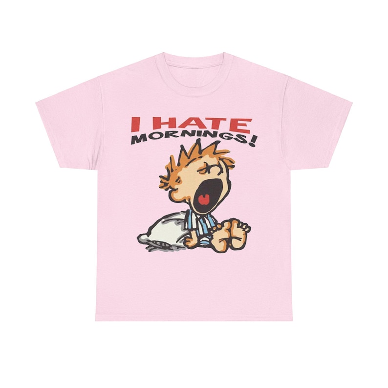 Oversized Vintage I Hate Mornings Tshirt, Retro Cartoon Tshirt, Baggy Fit Graphic Tee, Vintage Tshirt, Trendy Tshirt, Y2K, Vintage 90s Tee afbeelding 9