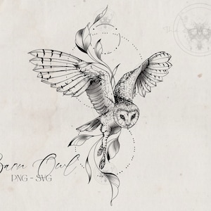 Barn Owl Tattoo - Etsy