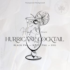 SVG Hurricane Cocktail Ilustrativo PNG, Ilustração de bebida de assinatura moderna. Esboço desenhado à mão, clipart de casamento, bebida alcoólica