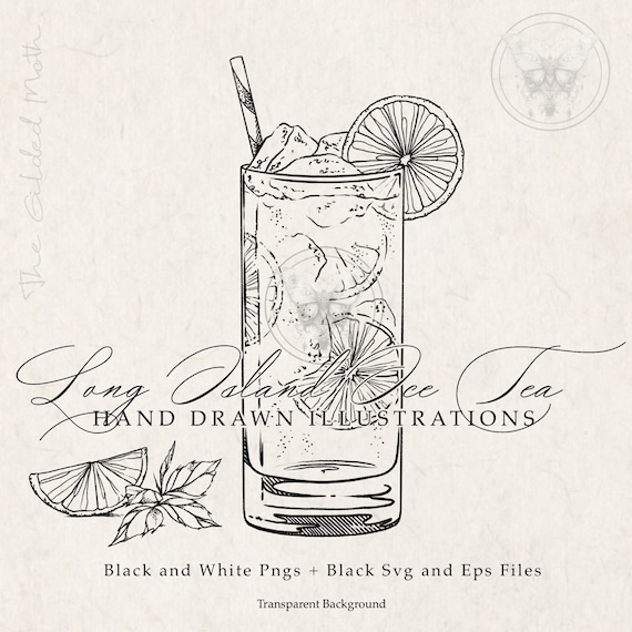 Iced Tea Line Drawing