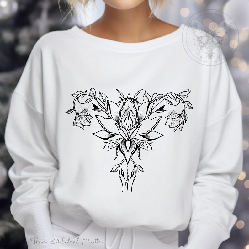 SVG Obgyn Floral Uterus PNG, Imágenes prediseñadas ilustrativas Flores ...