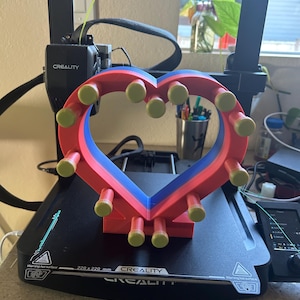 Heart Shaped Jewelry Stand STL 3D Print
