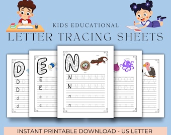 Toddler ABC Handwriting Practice: Letter Tracing Worksheets (PDF)