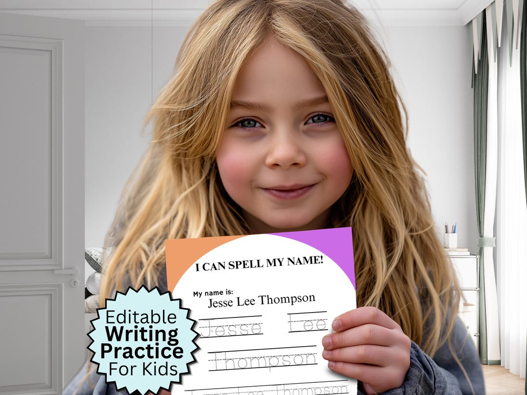 Personalized Name Tracing Worksheet Preschool Handwriting Practice ...